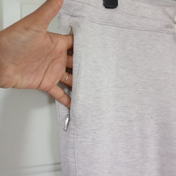 Athleta Pants Joggers Women Heathered Gray Drawstring Waist & Zipper Pockets S - Picture 4 of 10
